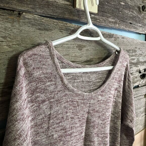 Garage Size Small Greyish Purple Lightweight Knit Long Sleeve Top - Picture 2 of 5
